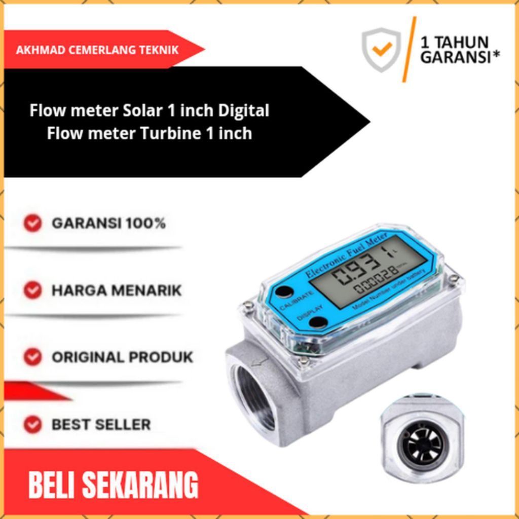 Flow meter Solar 1 inch Digital Flow meter Turbine 1 inch