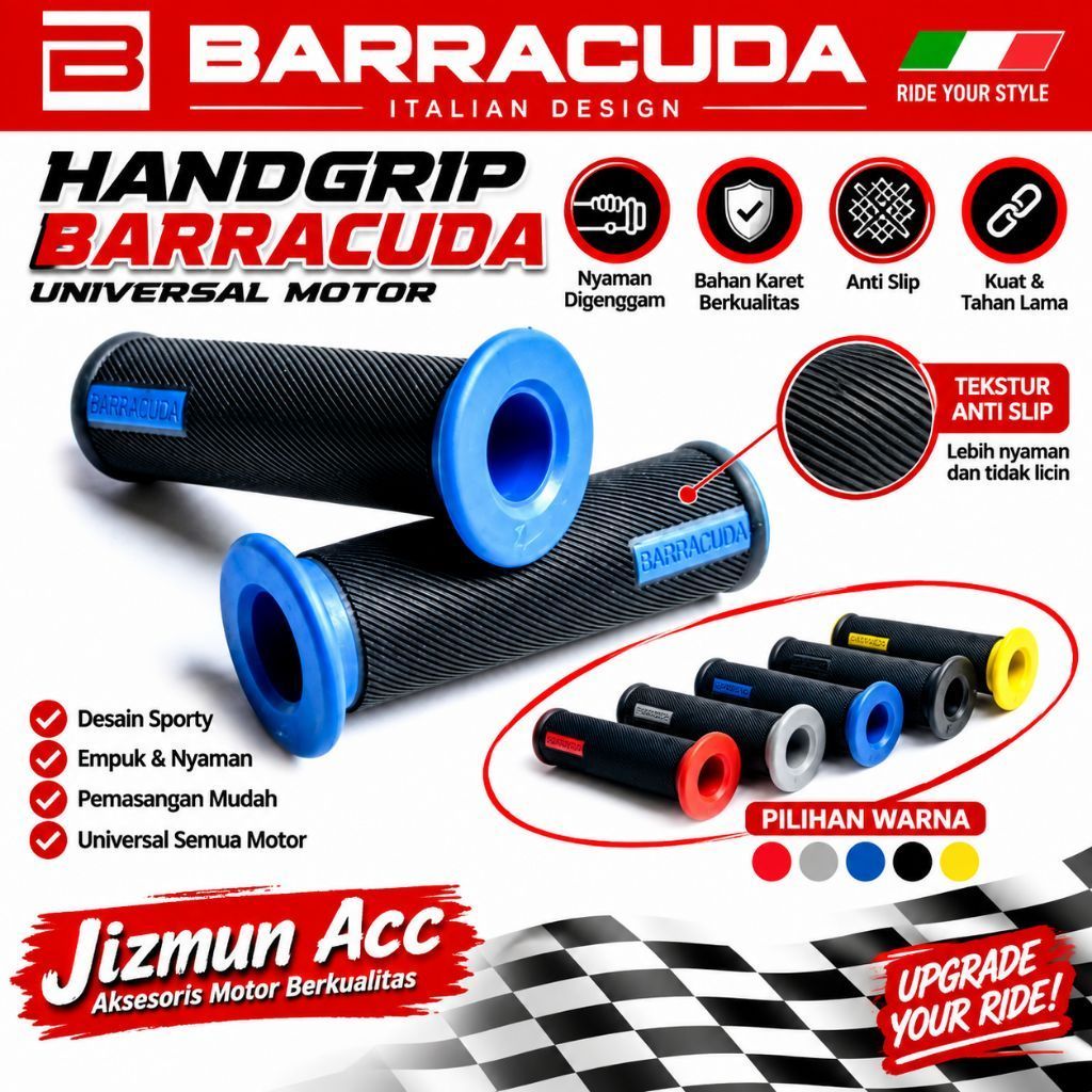 Grip Hand grip BARRACUDA TYPE HG66 HandGrip Motor Scoopy Genio ADV PCX Revo Kharisma Supra