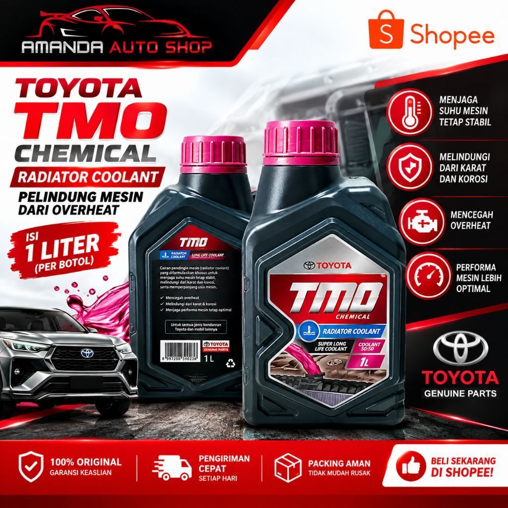 Air Radiator Coolant TMO 50/50 1Liter Cairan Pendingin Mobil Motor Super Long Life Toyota