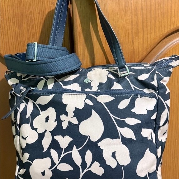 Tas Satchel KS Jae Medium Nylon Motif Garden Vine Ukuran 27/32x23x12cm