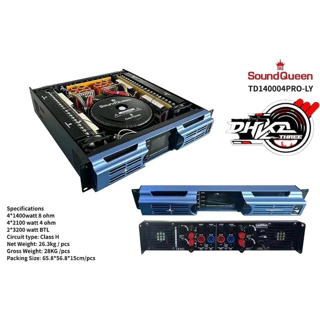 POWER SOUNDQUEEN 4 CHANNEL TD 14004 PRO LCD ORIGINAL / Power Soundqueen Td 14004 Pro Lcd Original / 