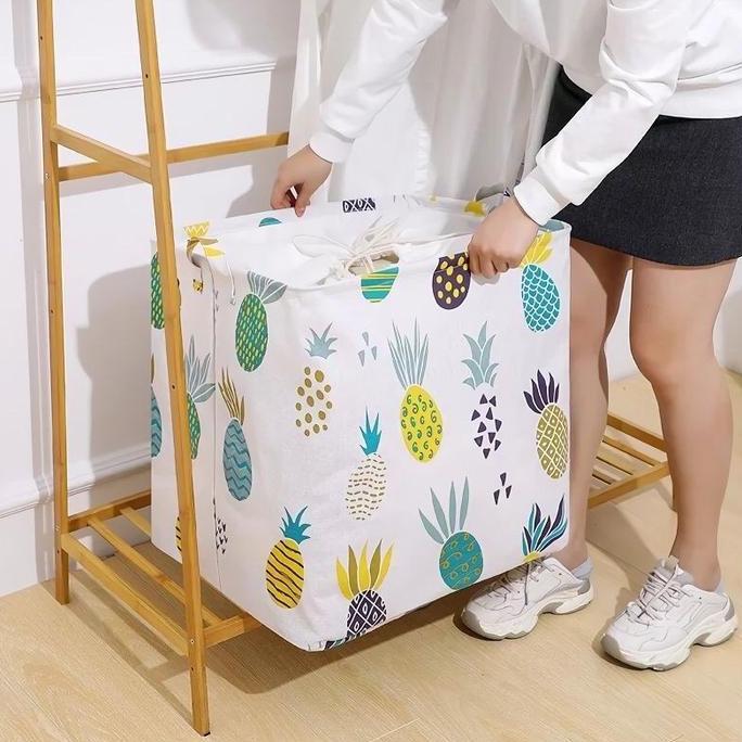 STORAGE BAG JUMBO 100 LITER KERANJANG BAJU TEMPAT BAJU STORAGE BOX