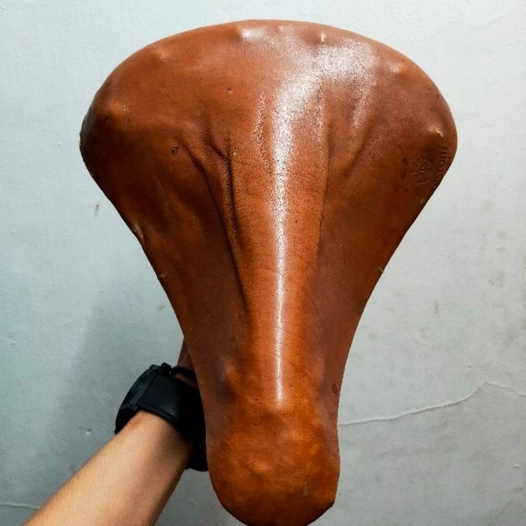 Jok Sadel Sepeda Kulit Vintage A.Testoni Italia