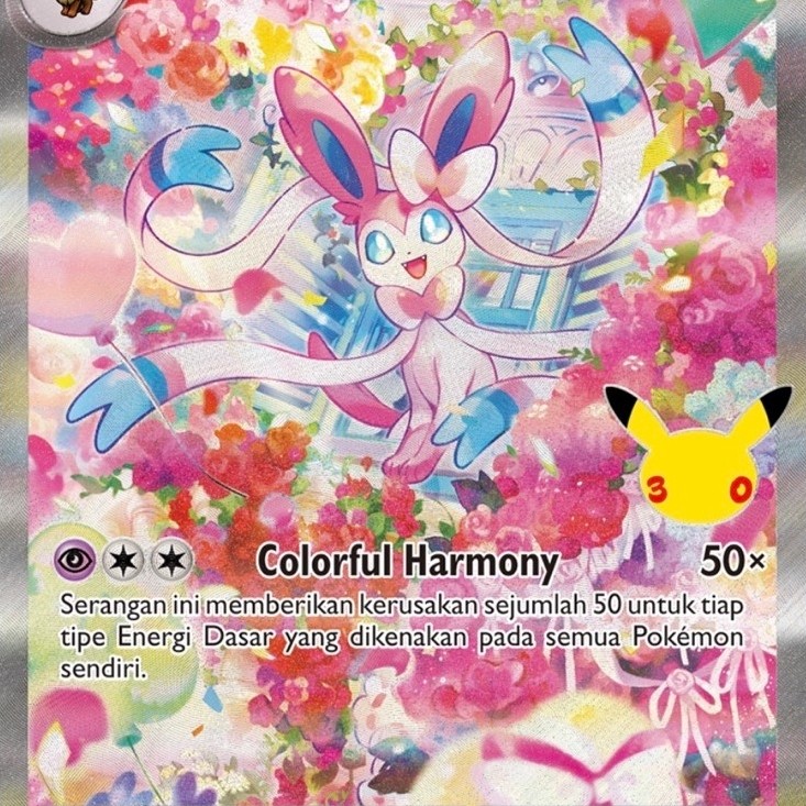 Sylveon SAR 160/130 Pokemon 30th anniversary ori Indo