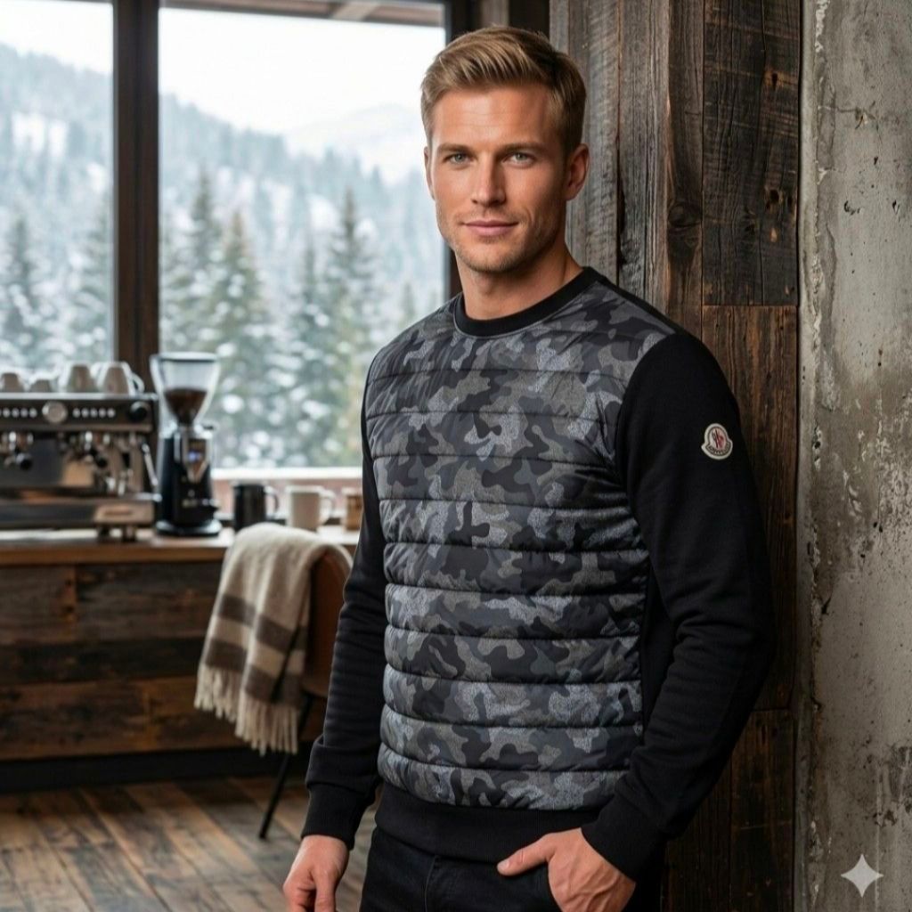 MONCLER CAMO SWEATSHIRT SECOND BRANDED