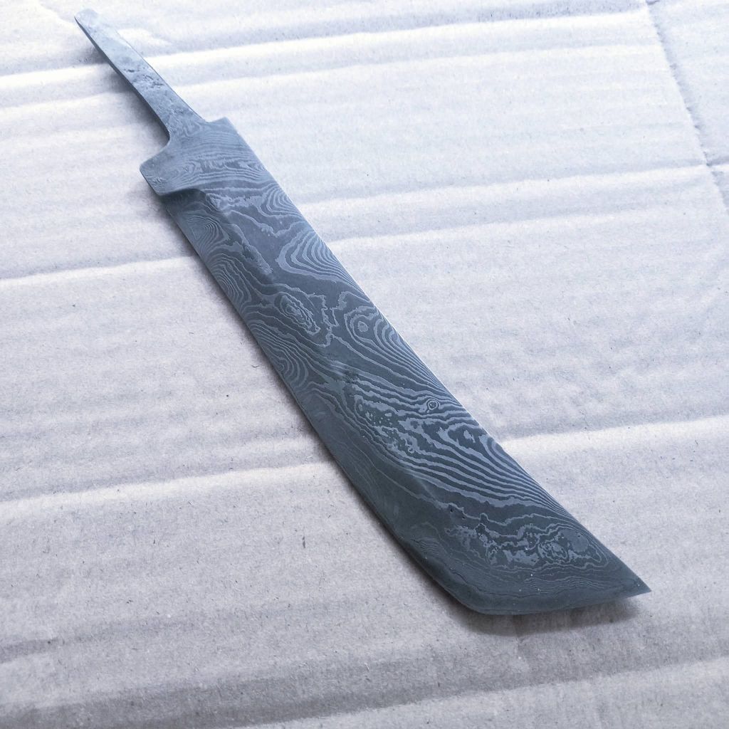 Blank Gocil/ Pisau Pamor Damaskus/ Balikmipih