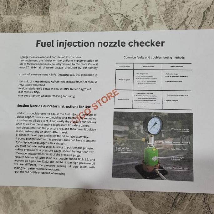 INJECTOR NOZZLE PRESSURE TESTER MOBIL CALIBRATOR ALAT TESTER INJEKTOR INJEKSI  MOBIL