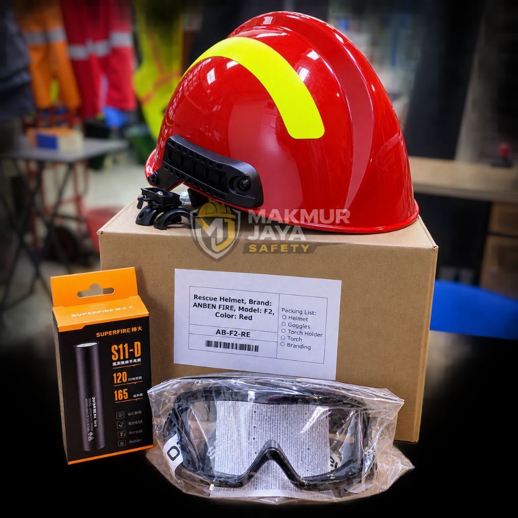 Rescue Helmet ANBEN FIRE Model F2 Red