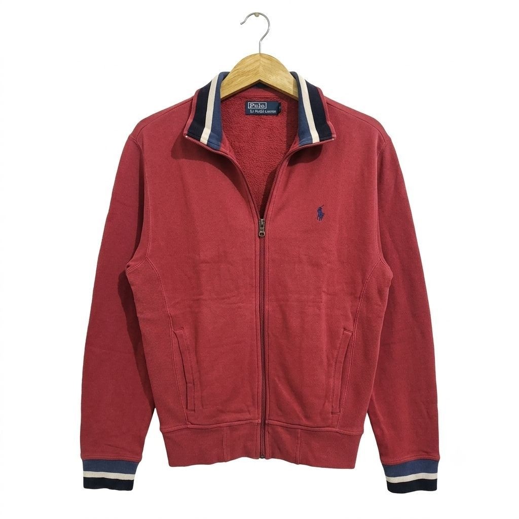 Jacket Tracktop Polo Ralph Lauren Red Maroon M