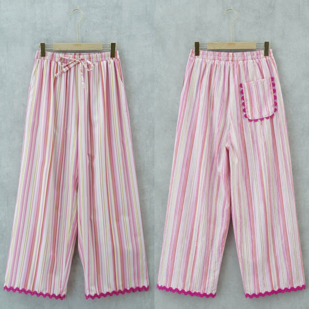 Ricrac Pants | Stripes Pant | Celana Garis-Garis | Celana Salur | Celana Linen Stripe | Alua Pants |
