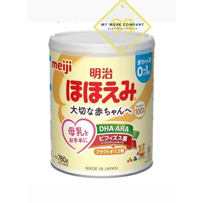 Meiji Hohoemi Powder, 27.6 oz (780 g) x 1 Can (Powder Milk from 0 Months to 1 Year) ORI langsung dar