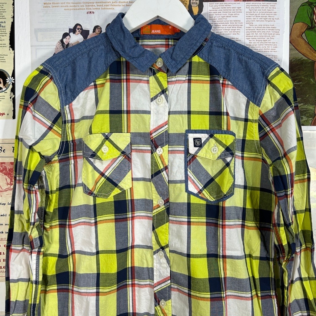 Kemeja Lengan Panjang Evisu Jeans Second Original