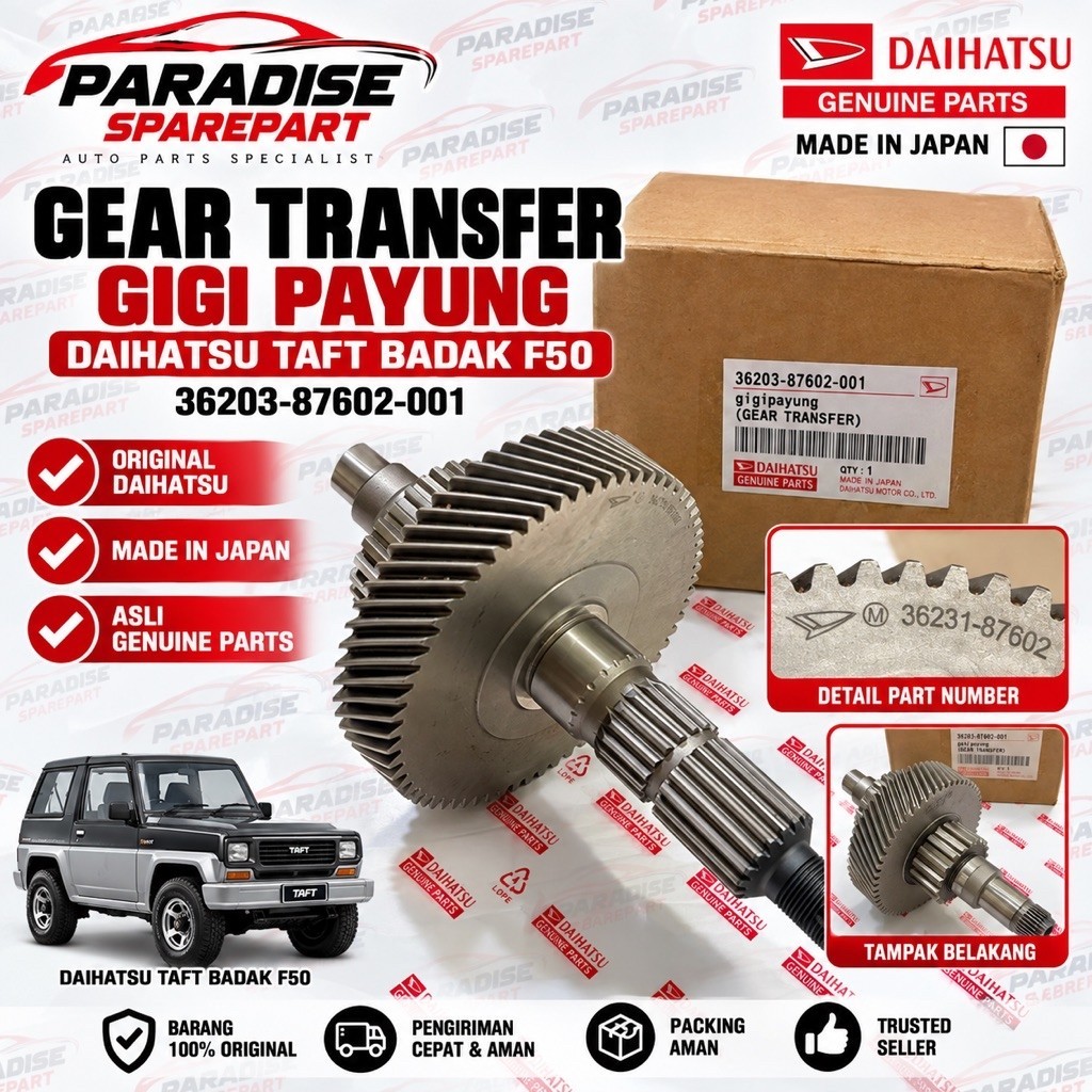 gigi payung gear transfer daihatsu taft badak f50 original daihatsu