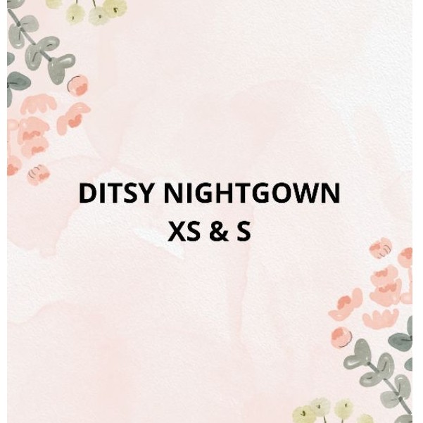 (XS dan S) Ditsy Nightgown Dress Ditsy size XS Ditsy size S