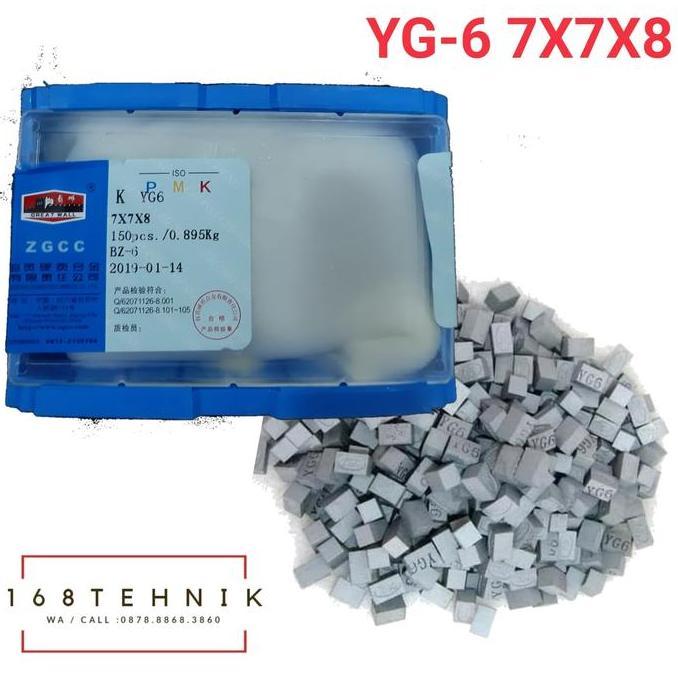 Trans- Mata Widia Cemented Carbide Tip Yg6 7X7X8 Box / Betel Widia Yg-6 7X7X8