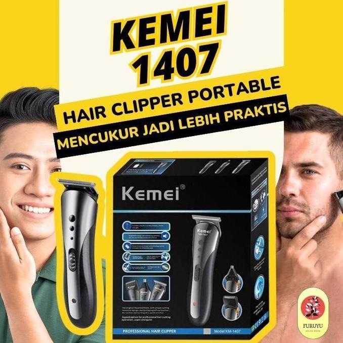 PREMIUM KEMEI 1407 Alat cukur rambut kemei KM 1407 professional hair clipper