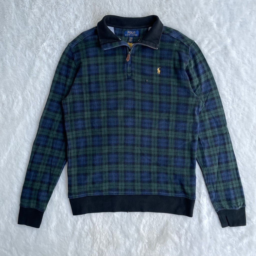 Halfzip Polo Ralph Lauren Tartan Barcode