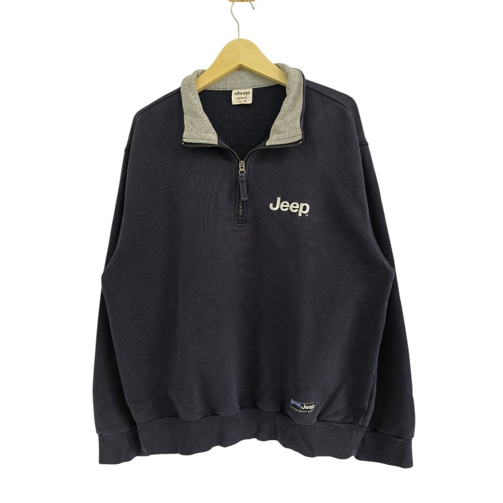 Sweater Jacket Quarterzip Halfzipper Jeep Navy XL