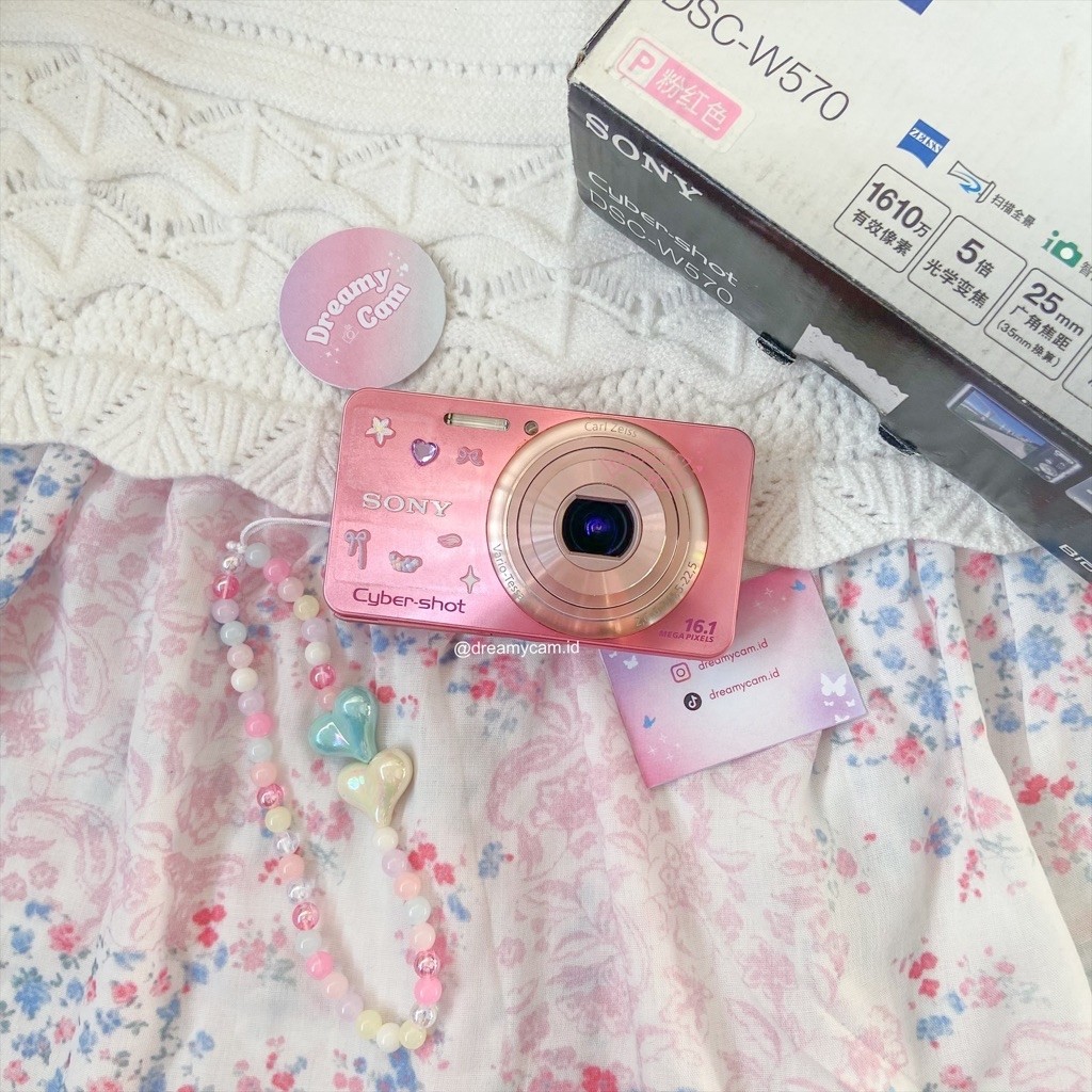 Sony Cybershot W570 Pink Digital Compact Pocket Camera