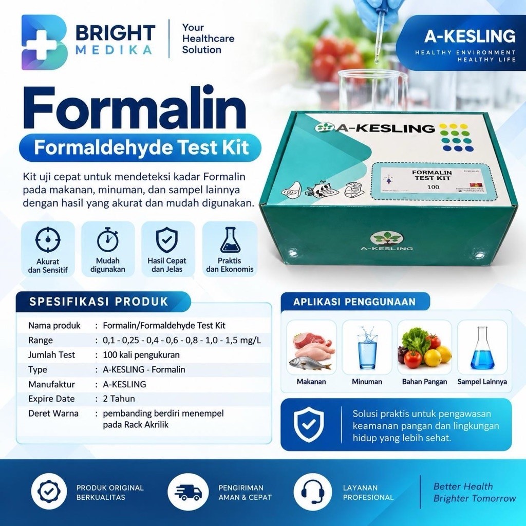 Testkit Formalin // Alat Test Formalin Makanan & Minuman // Reagent Test kit Formalin // Formaldehyd