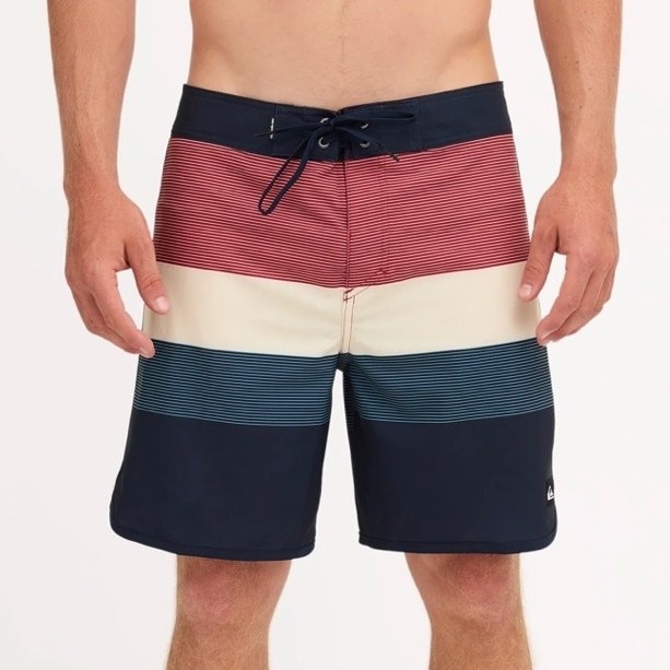 Boardshort Quiksilver Scallop 19” Green Original /Celana Surfing Quiksilver / Celana pantai Quiksilv