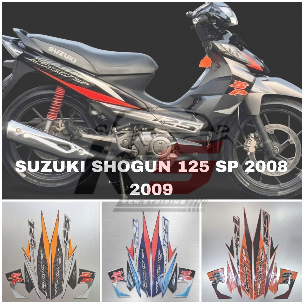 STICKER STRIPING MOTOR SUZUKI SHOGUN 125 SP 2008 2009
