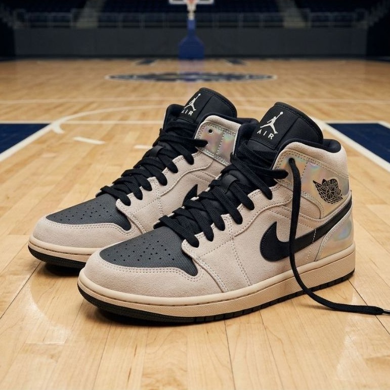 Sepatu Nike Air Jordan 1 Mid Size 37.5 Insole 235 Second Ori