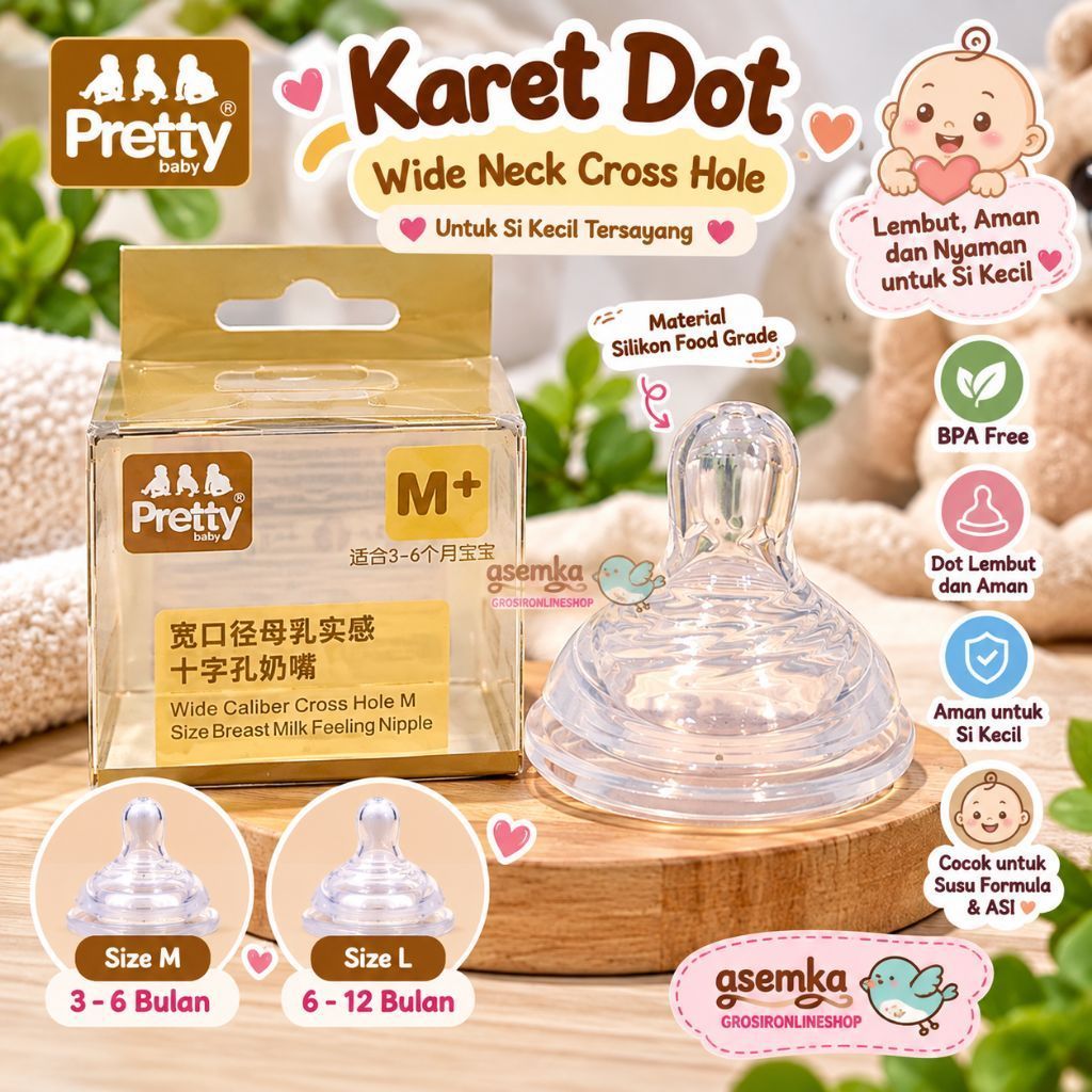 KARET DOT WIDENECK PRETTY / dot wide neck ( bisa dipakai di pigeon wideneck) /dot bayi lebar