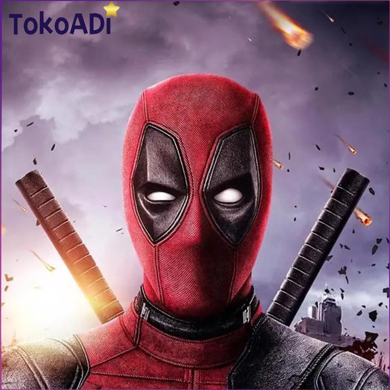 Topeng Deadpool Topeng Full Face Deadpool Masker Wajah Kostum Deadpool Kostum Haloween Face DISKON