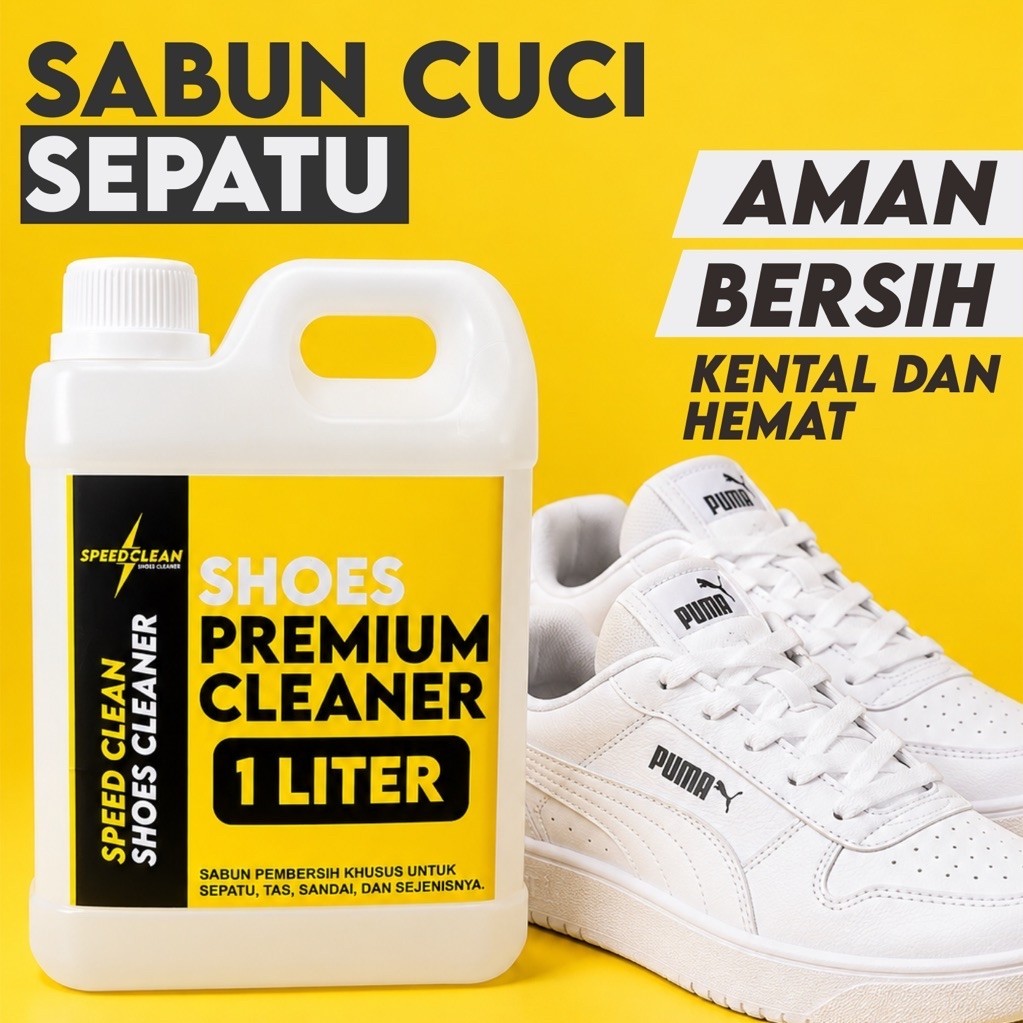 Speed Clean Shoes Cleaner - 1 Liter Premium Shoes Cleaner, Cleaner Sepatu 1 Liter Konsentrat 90%, Pe