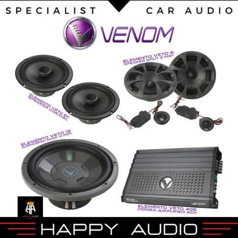 Paket Audio Mobil Full Set Sound System VENOM ELEMENTO VETO SERIES