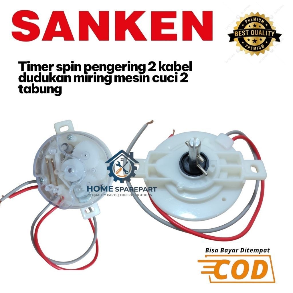 Timer spin pengering 2 kabel dudukan miring mesin cuci 2 tabung sanken