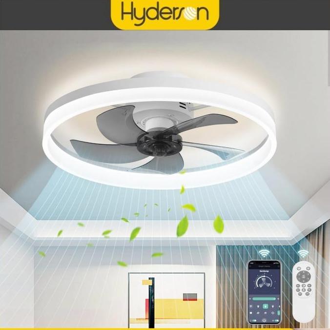 NEW Hyderson Lampu Gantung Kipas Angin LED Fan Ceiling Light Acrylic Remote