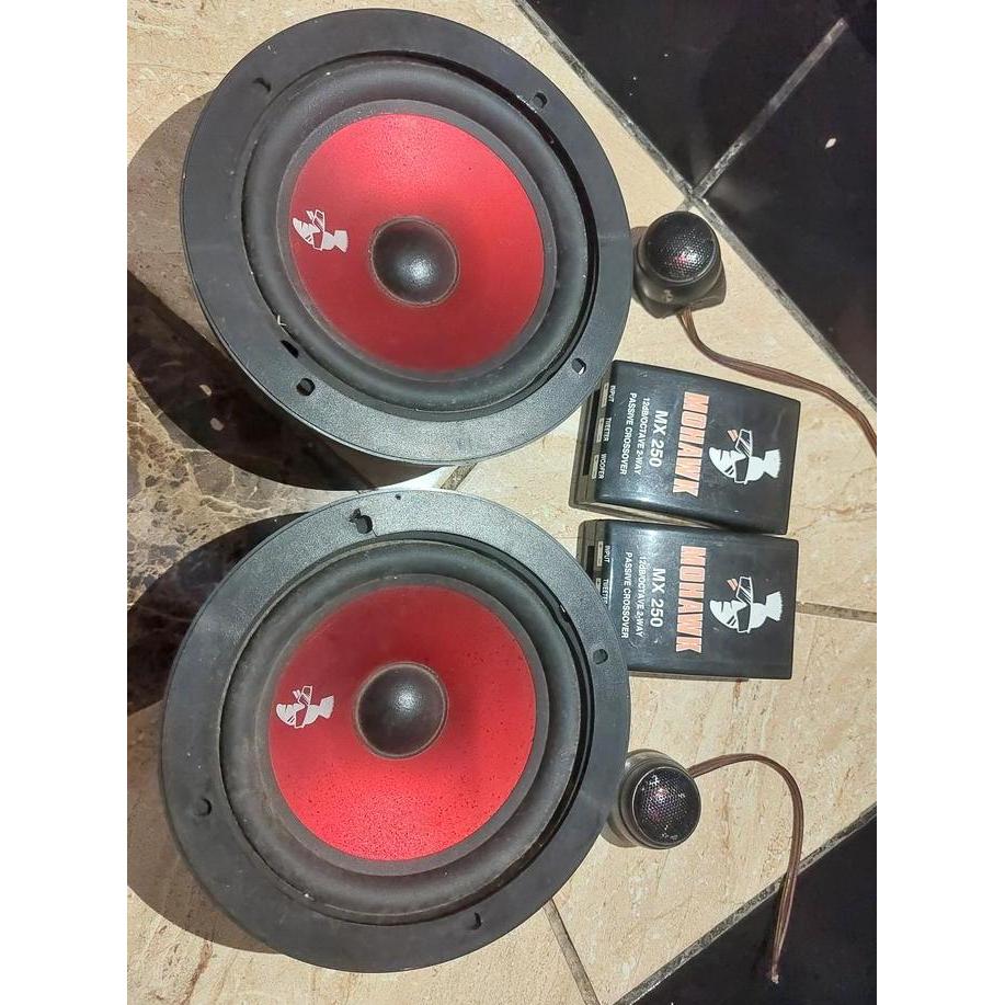 Speaker Split 2-Way Mohawk RED 6 Full Set (Lisensi Kicker USA)
