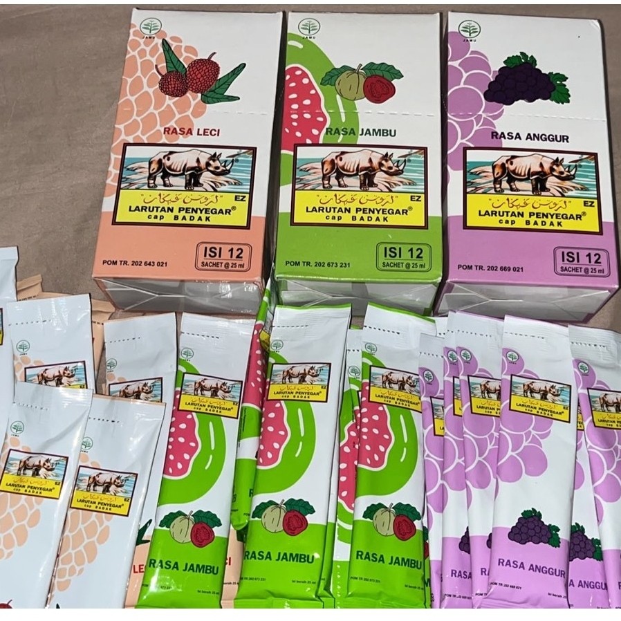 (BELI 2 GRATIS 1) Larutan Cap badak EZ isi 12 sachet @25ml