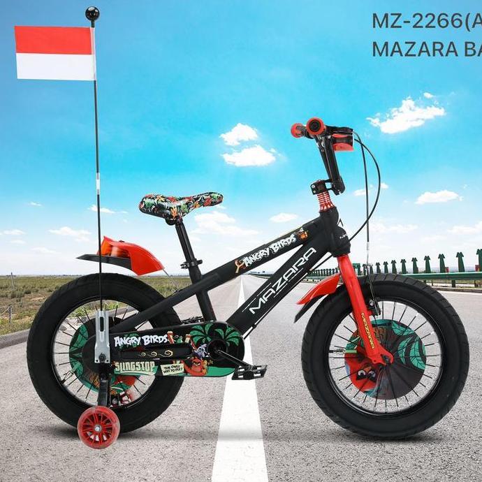 Promo Sepeda BMX 16 inch Mazara MZ 2266 Angry bird Fat bike ban jumbo Diskon