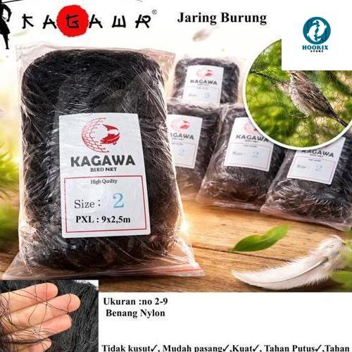 Jala Jaring Pukat Burung benang Nilon Ukuran no 2- no 9 Mudah Pasang tidak Kusut Tahan lama
