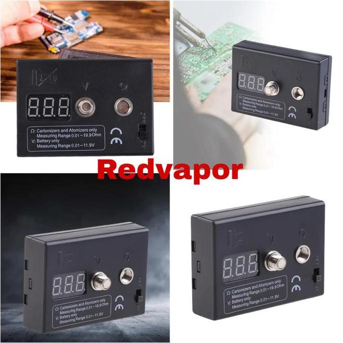 Mini Tab v3 & Ohm Meter LED Digital Pengukur Ohm Kawat Volt Meter Tester | Adaptor di Varian ACC 001