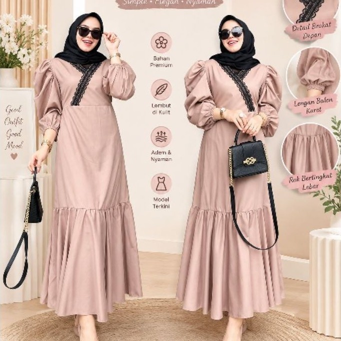 ALDISA Oshin Dress Premium Gamis Korean Look Original