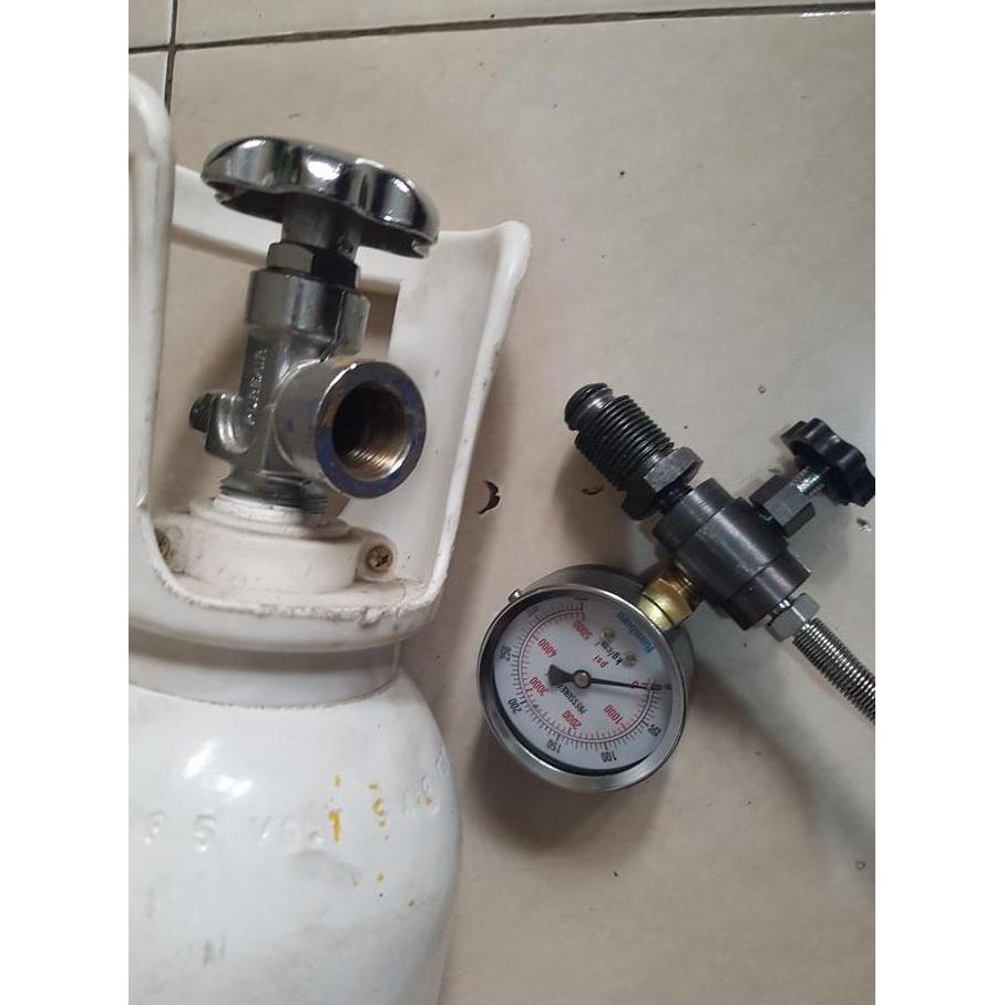 Regulator Pengisian Gas Tabung Oksigen Mano 4500 Psi Selang 6000 Anti Pecah Anti Bocor Peralatan Tek