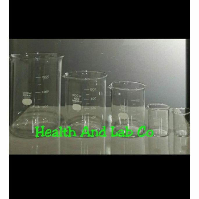 IWAKI BEAKER GLASS 50ML LOW FROM / GELAS KIMIA IWAKI ORIGINAL HIGH QUALITY