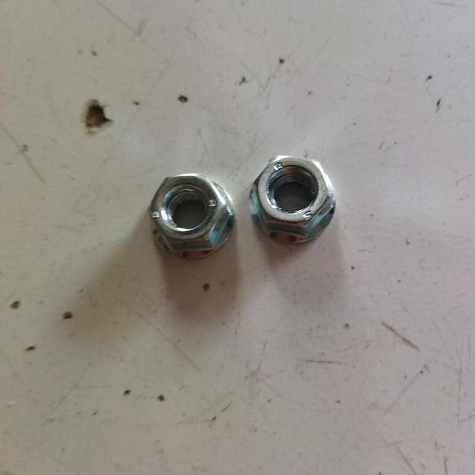 7Sakaruba - Mur Flange Putih M8, Isi 50Pc,Kunci 12