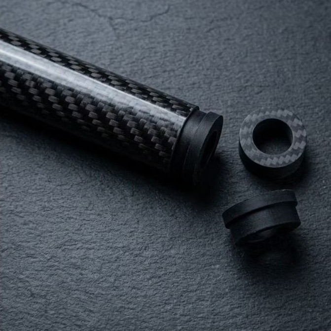 Ganjelan Pipa carbon / Ring adapter serombong Carbon untuk Laras OD 30 34 38 ID 13 14 15 16