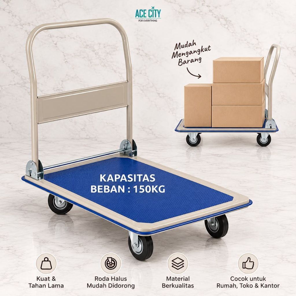 Troli 150KG / handtruck / troli / trolley /dorongan lipat barang