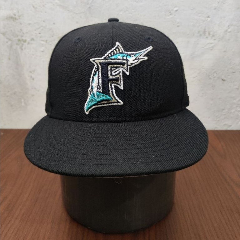 Florida Marlins New Era Fitted 7 3/4 Topi MLB Florida Marlins New Era Cap Original