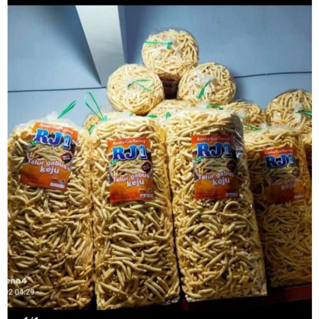 Cemilan Snack Telur Gabus Keju 1kg- Renyah, Gurih, Halal