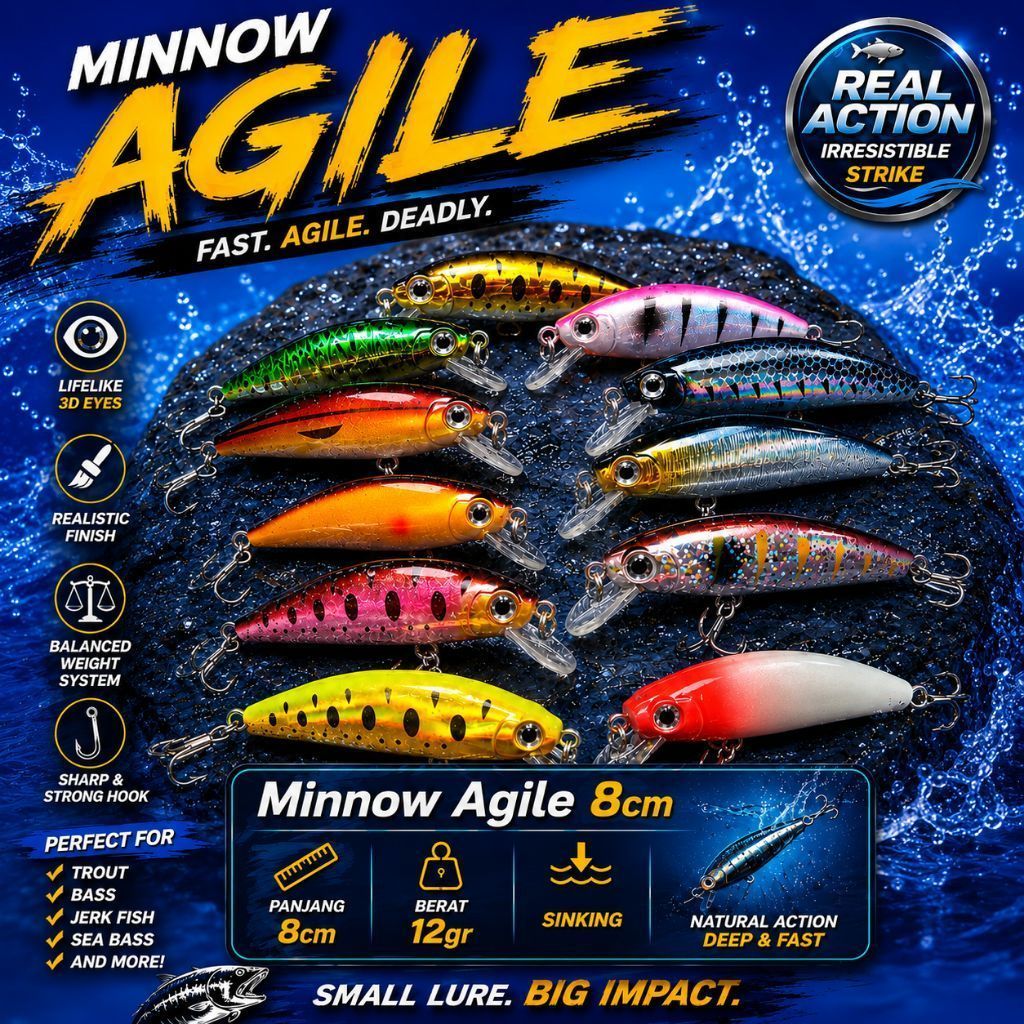Minnow Agile 8cm Bukan Proberos
