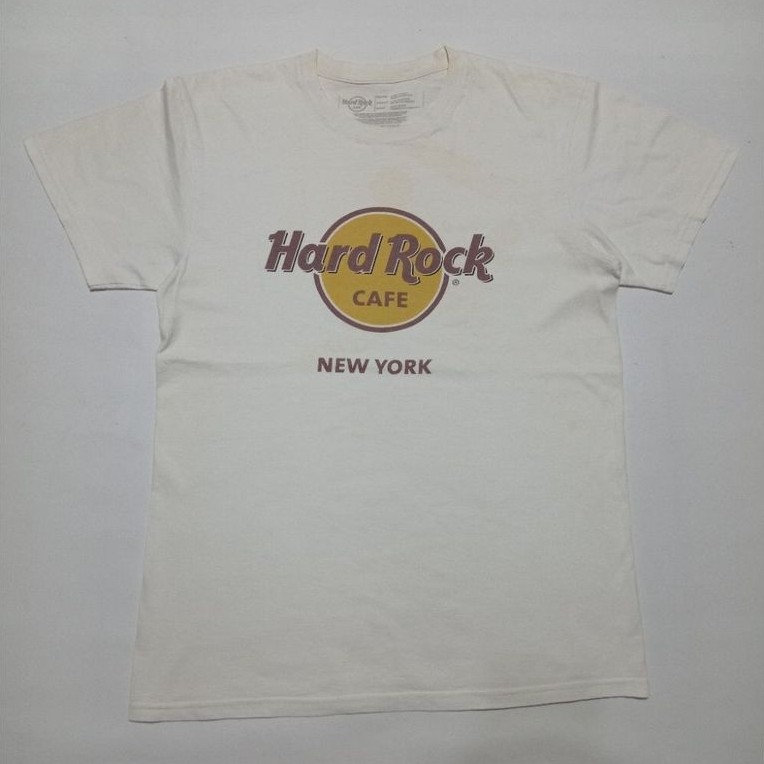 Kaos Hard Rock Cafe New York Official Merchandise Warna Putih Size M Second Brand Hard Rock