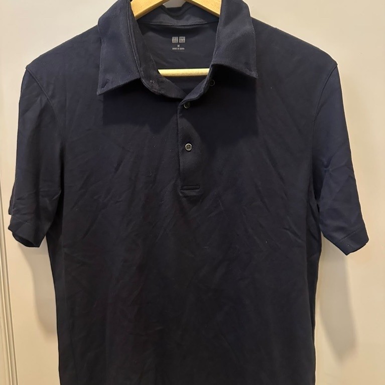 Kaos Polos Hitam Pria Seragam Hem Size M