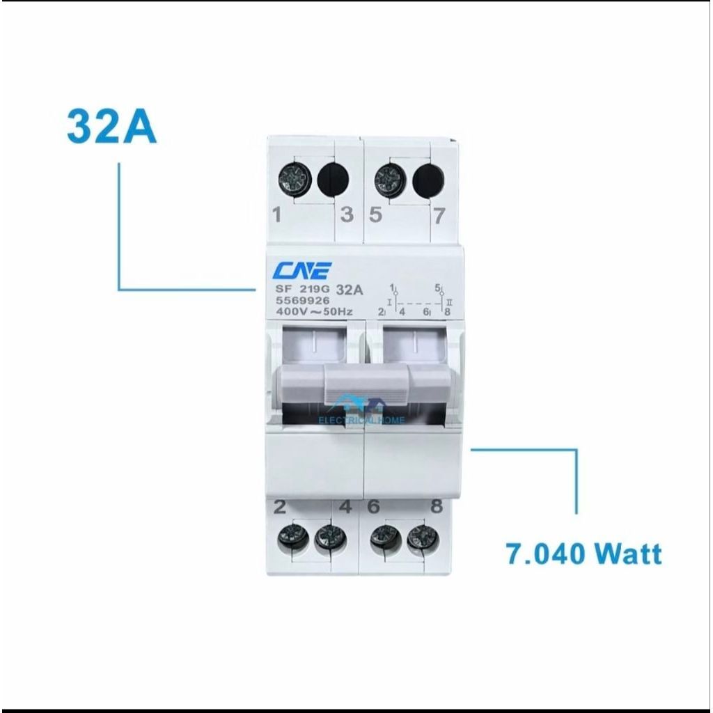 COS Change Over Switch MCB Din Rail 2Phase